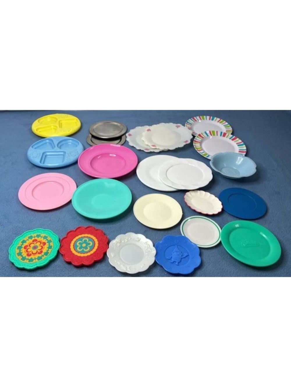 Assorted Kids Play Dishes and Plates Lot- 23 Pieces